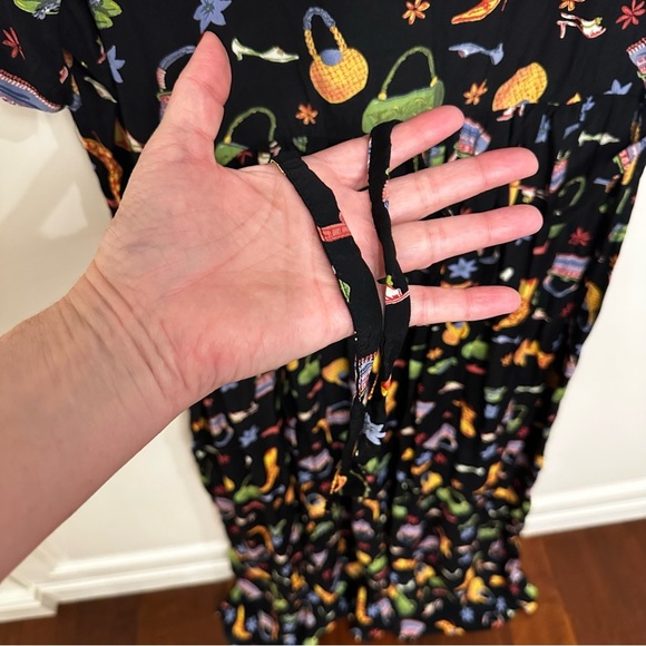 Coldwater Creek Cottagecore Girly Y2K 90’s Novelty Print Women’s Midi Dress Med - Picture 7 of 8